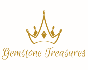 Golden Medieval Crown  logo design