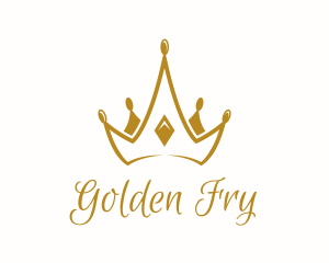 Golden Medieval Crown  logo design