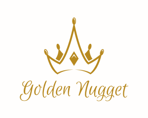 Golden Medieval Crown  logo design