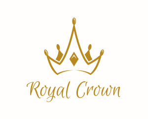 Golden Medieval Crown  logo design