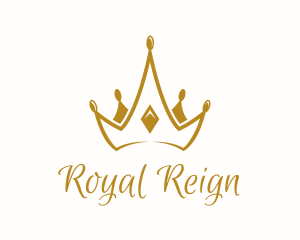 Golden Medieval Crown  logo design