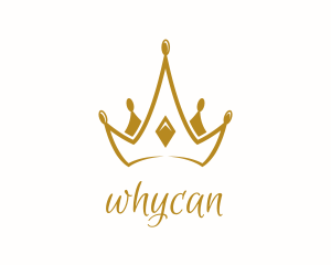 Ruler - Golden Medieval Crown logo design