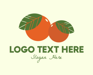 Healthy Food - Organic Fruit Oranges logo design