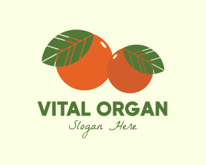 Organic Fruit Oranges logo design