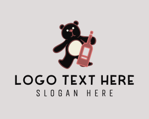 Wine Bottle Bear Logo