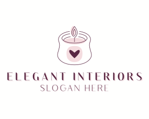 Valentine Candle Wellness logo design