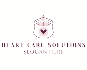 Valentine Candle Wellness logo design