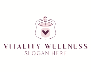 Valentine Candle Wellness logo design