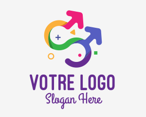 Allies - Colorful Gay Couple logo design
