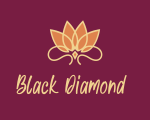 Luxury Diamond Lotus logo design