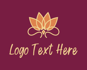 Water Lily - Luxury Diamond Lotus logo design