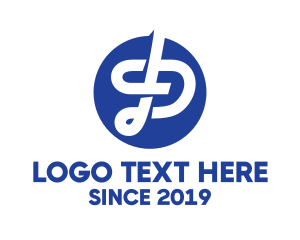Pt - Blue Monogram T & P logo design