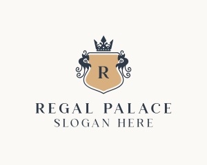 Regal - Crown Regal Shield logo design
