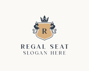 Crown Regal Shield logo design