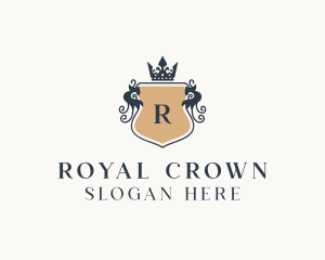 Crown Regal Shield logo design