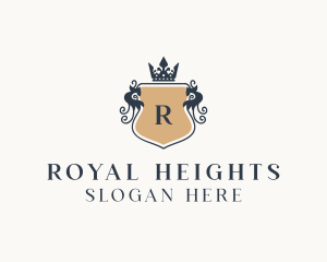 Crown Regal Shield logo design