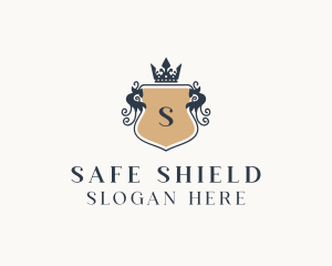 Crown Regal Shield logo design