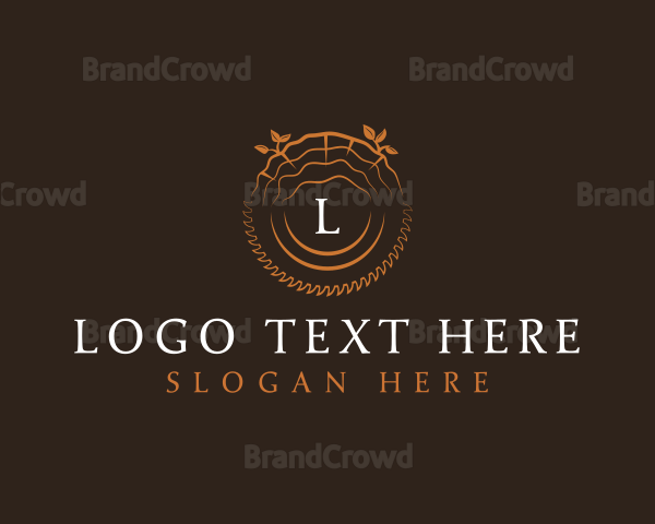 Logging Sawmill Woodwork Logo