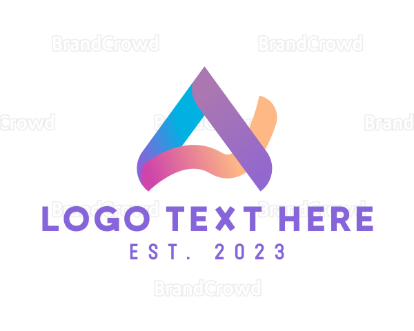 Colorful Letter A Media Logo