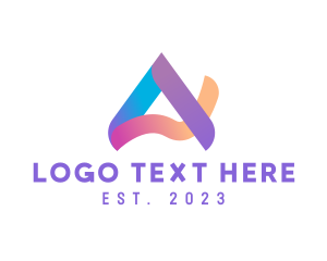 Artist - Colorful Letter A Media logo design
