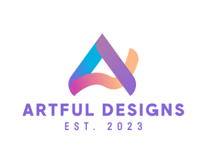 Colorful Letter A Media logo design