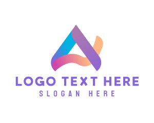 Colorful Letter A Media Logo