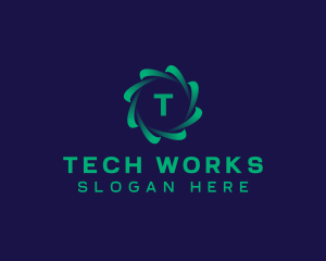 Circle Tech Vortex logo design