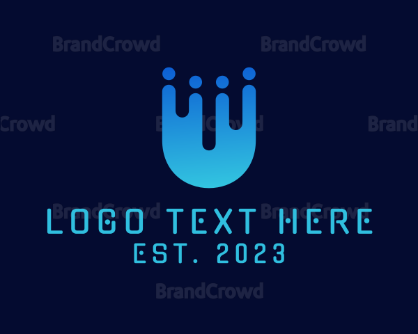 Technology People Letter U Logo