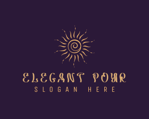 Elegant Cosmic Sun  logo design