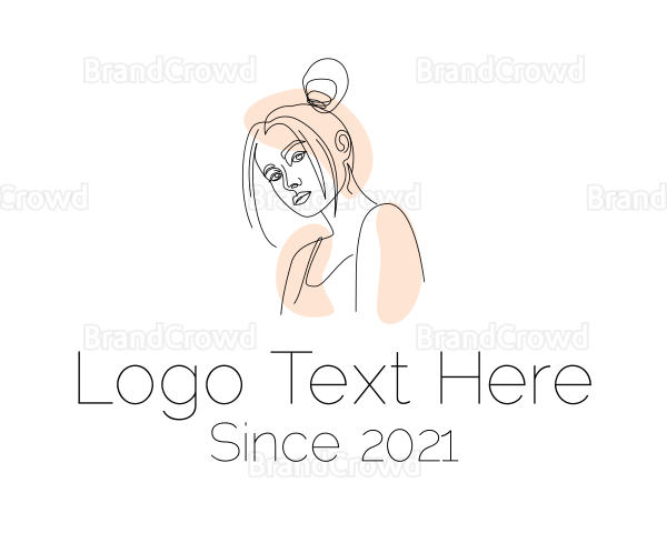 Young Woman Outline Logo