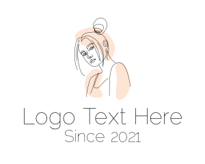 Teenager - Young Woman Outline logo design