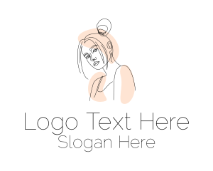 Young Woman Outline  Logo