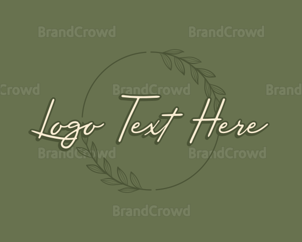 Organic Leaf Wreath Logo