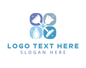 Cleaning - Housekeeper Sanitary Cleaning logo design