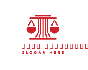 Justice - Pillar Legal Scales logo design