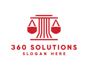 Pillar Legal Scales logo design