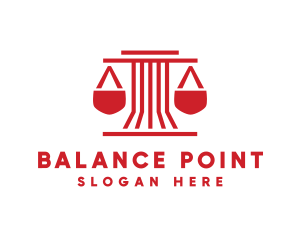 Pillar Legal Scales logo design