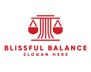 Pillar Legal Scales logo design