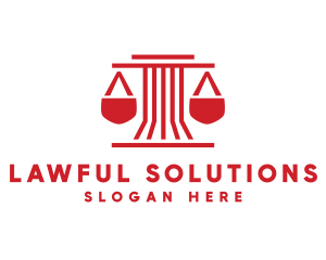 Legal - Pillar Legal Scales logo design