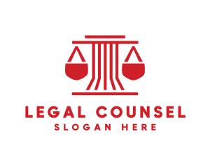 Pillar Legal Scales logo design