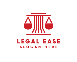 Pillar Legal Scales logo design