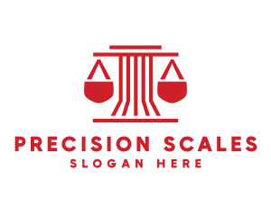 Pillar Legal Scales logo design