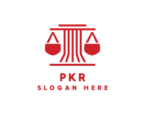 Pillar Legal Scales logo design