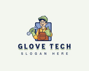 Mechanic Man Wrench logo design