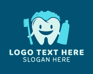 Toothbrush - Kids Dental Hygiene logo design