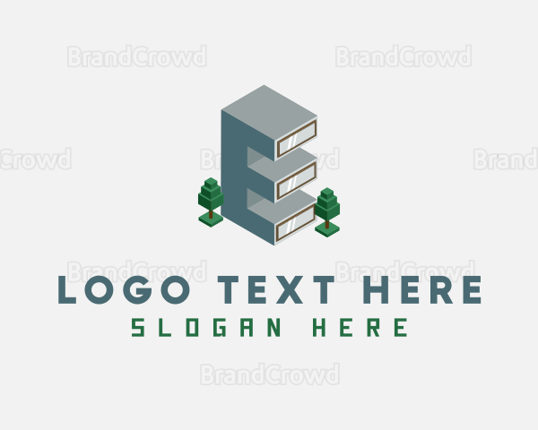 Modern Building Letter E Logo