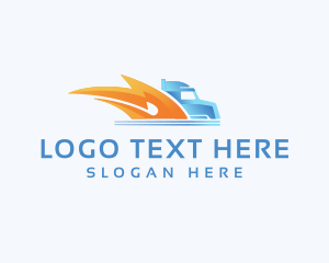 Logistic - Lightning Truck Logistic logo design