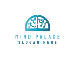 Memory - Brain Memory Computer logo design