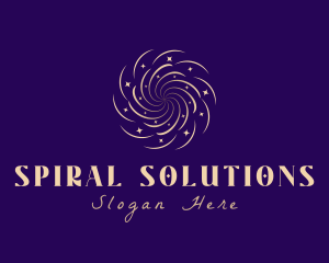 Spiral Galaxy Stars logo design