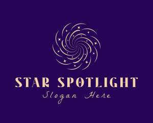 Spiral Galaxy Stars logo design